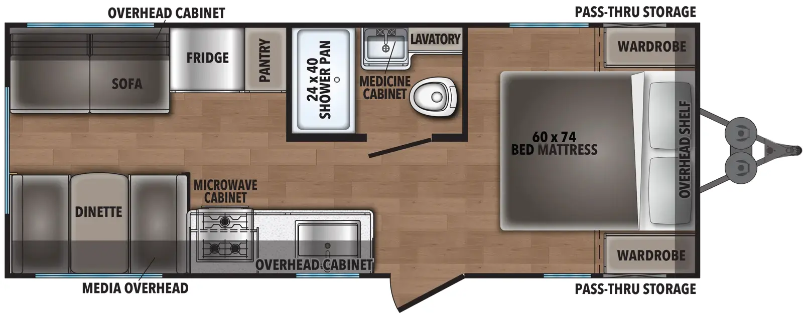 The Shasta I-5 Edition & Compact 521CK floorplan has one entry and zero slide outs. Exterior features include: metal exterior. Interiors features include: front bedroom.